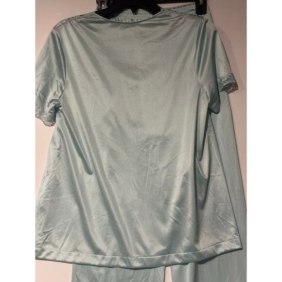 Vanity Fair Women’s Size Small Sky Mist Pajama Set Made USA Vintage Nylon 60’s - Picture 5 of 9